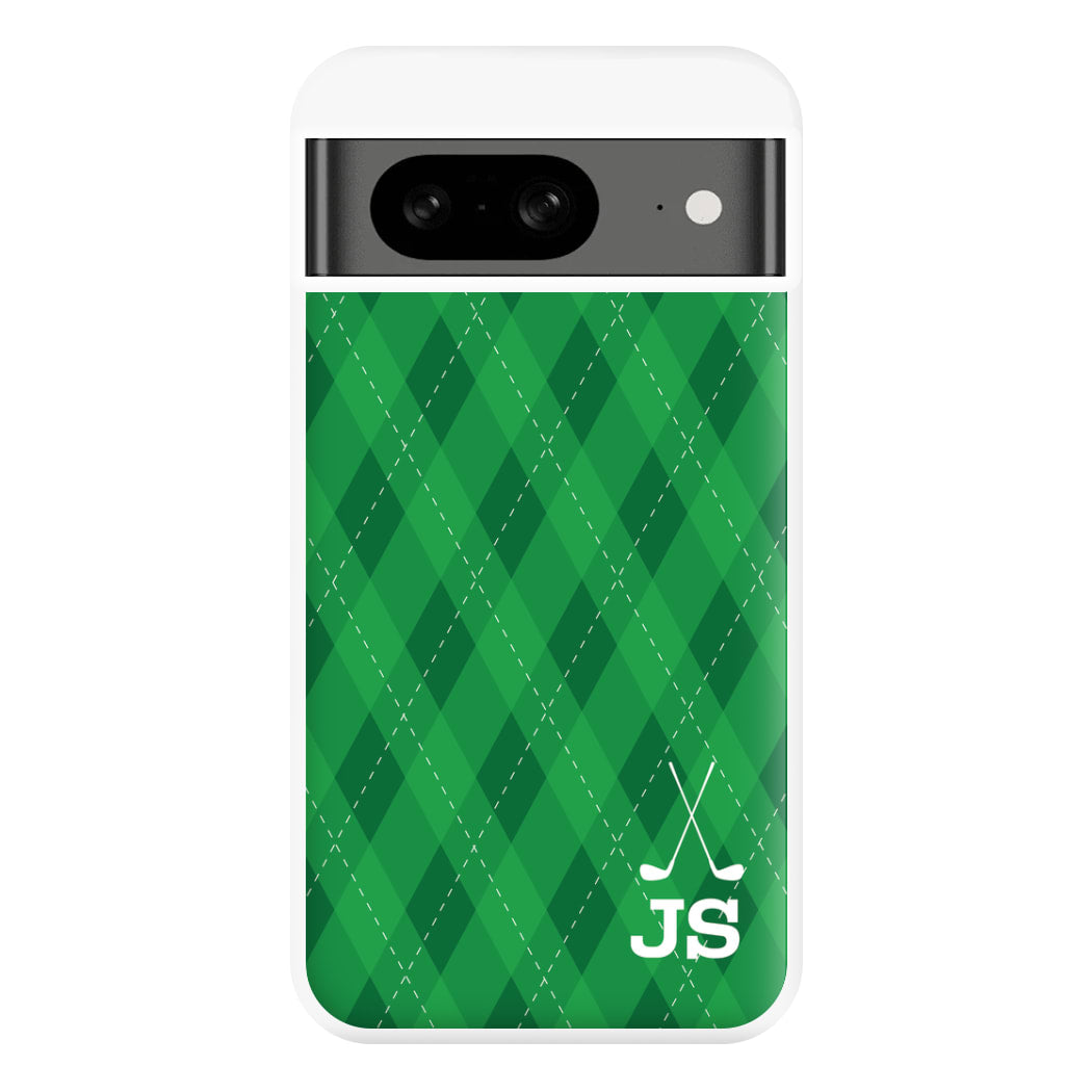 Personalised Golf Pattern Phone Case for Google Pixel 8