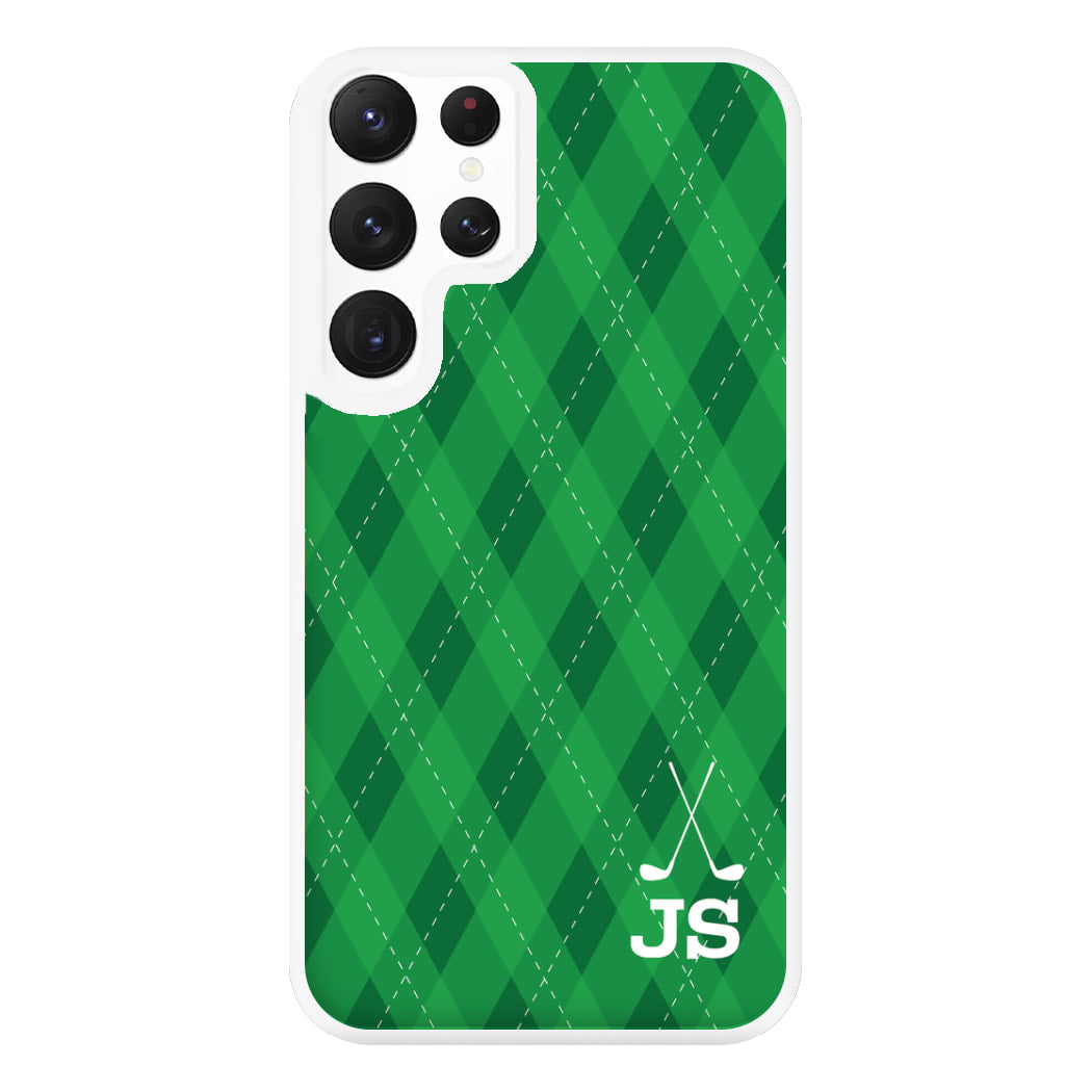 Personalised Golf Pattern Phone Case for Galaxy S22 Ultra