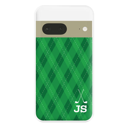 Personalised Golf Pattern Phone Case for Google Pixel 7a