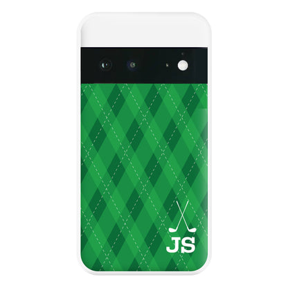 Personalised Golf Pattern Phone Case for Google Pixel 6a