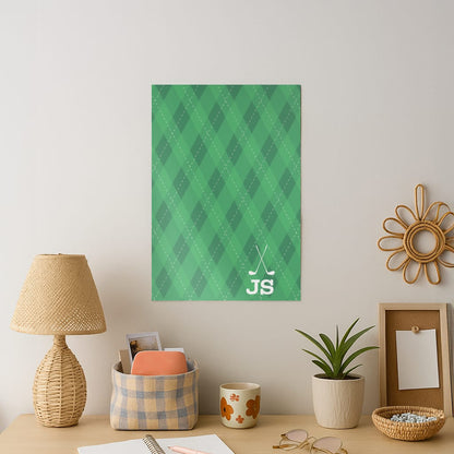 Personalised Golf Pattern Art Print