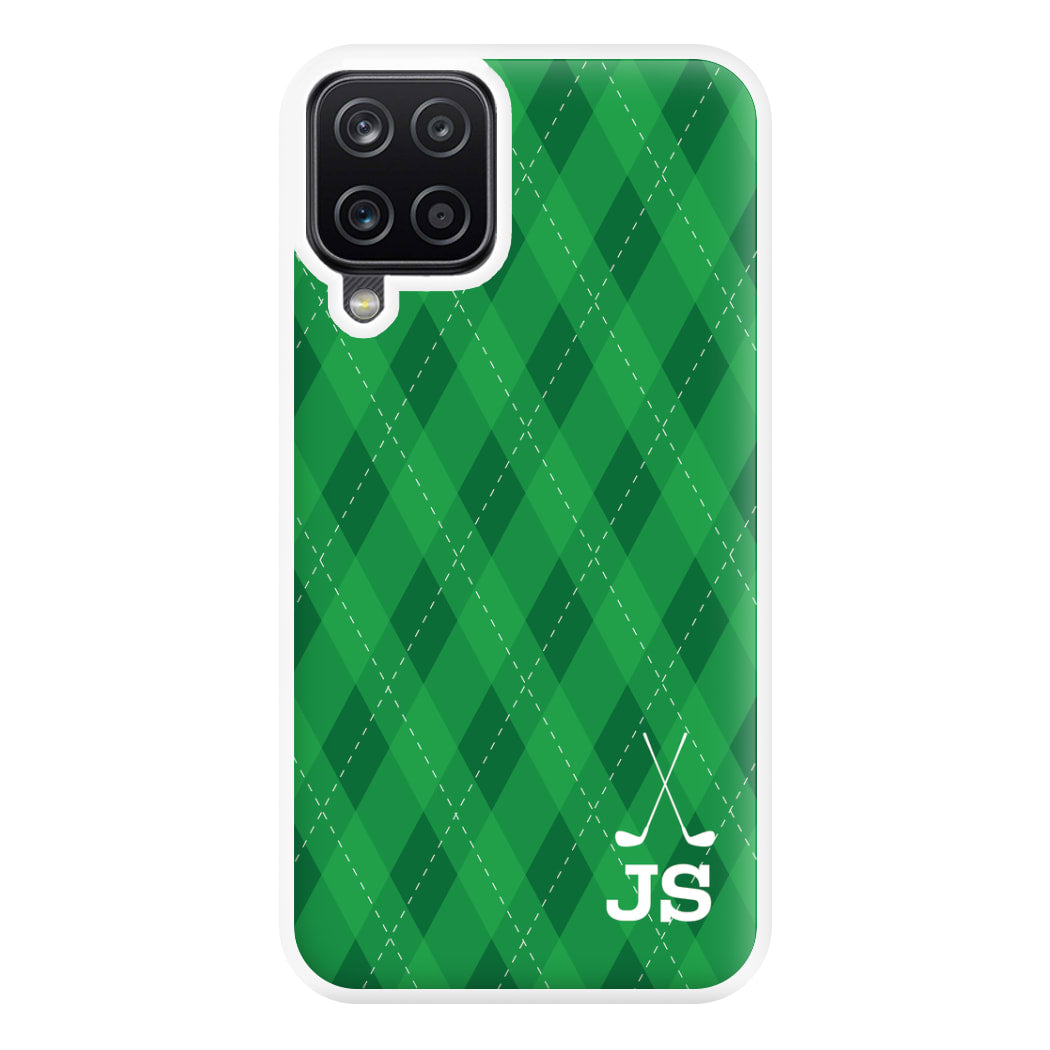 Personalised Golf Pattern Phone Case for Galaxy A12