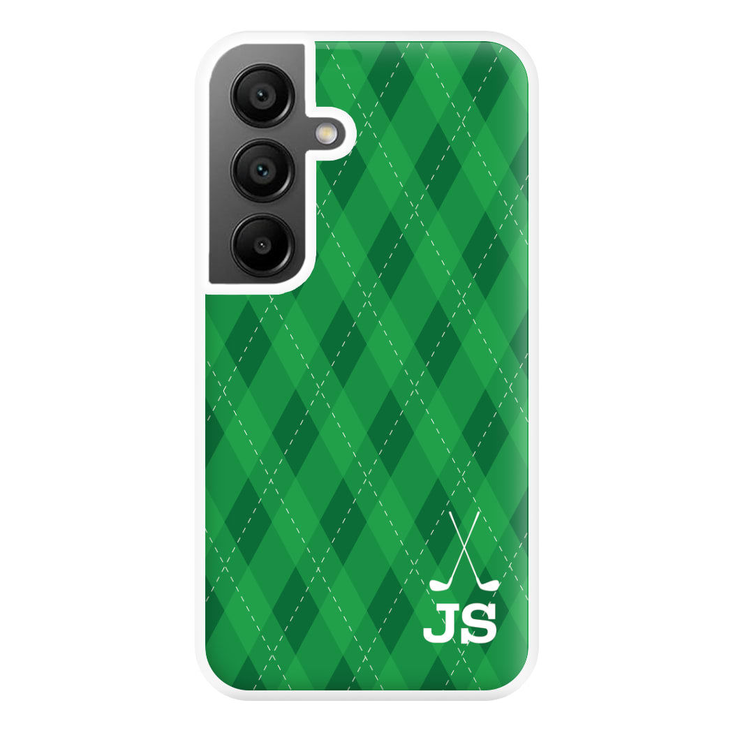 Personalised Golf Pattern Phone Case for Galaxy A55