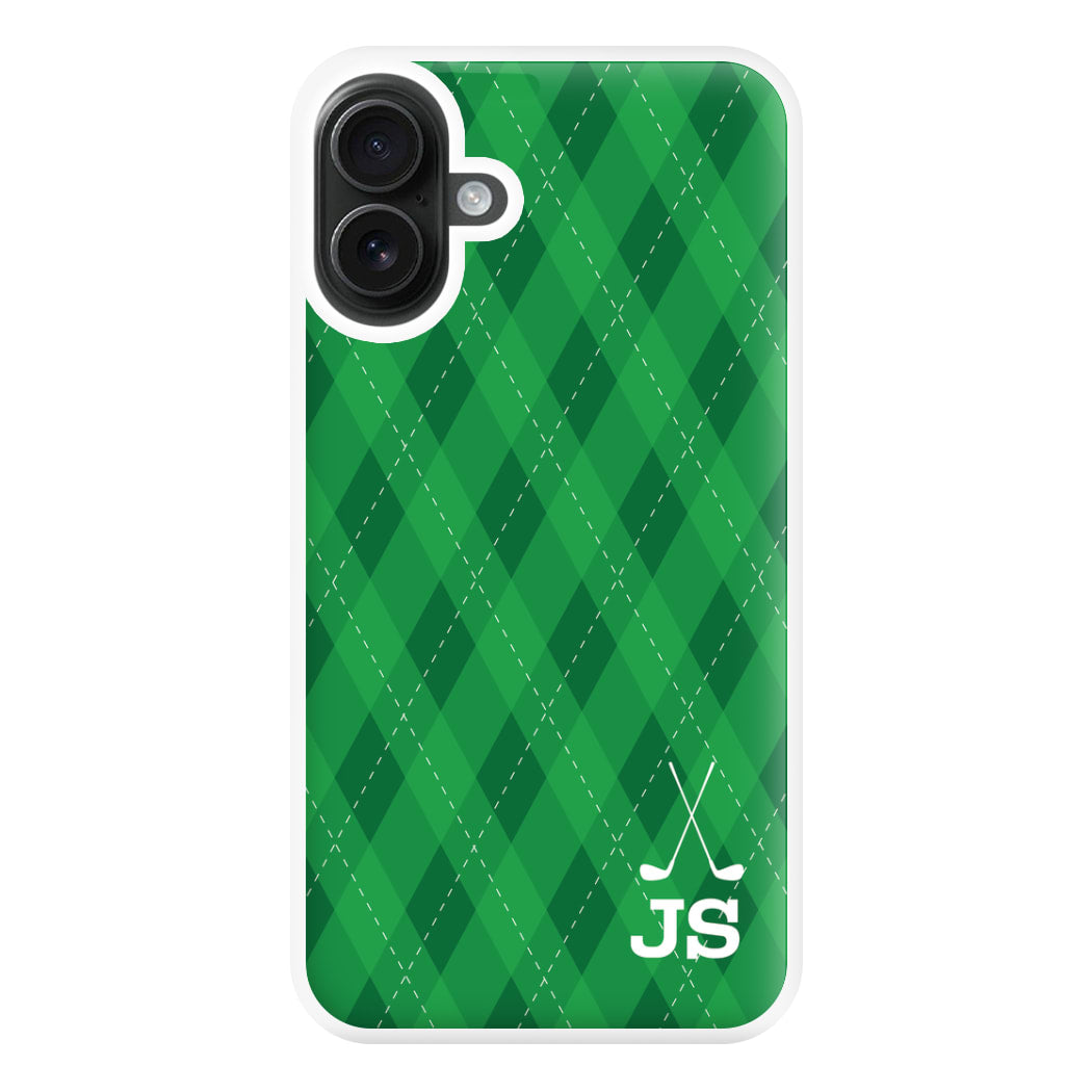 Personalised Golf Pattern Phone Case for iPhone 16 Plus