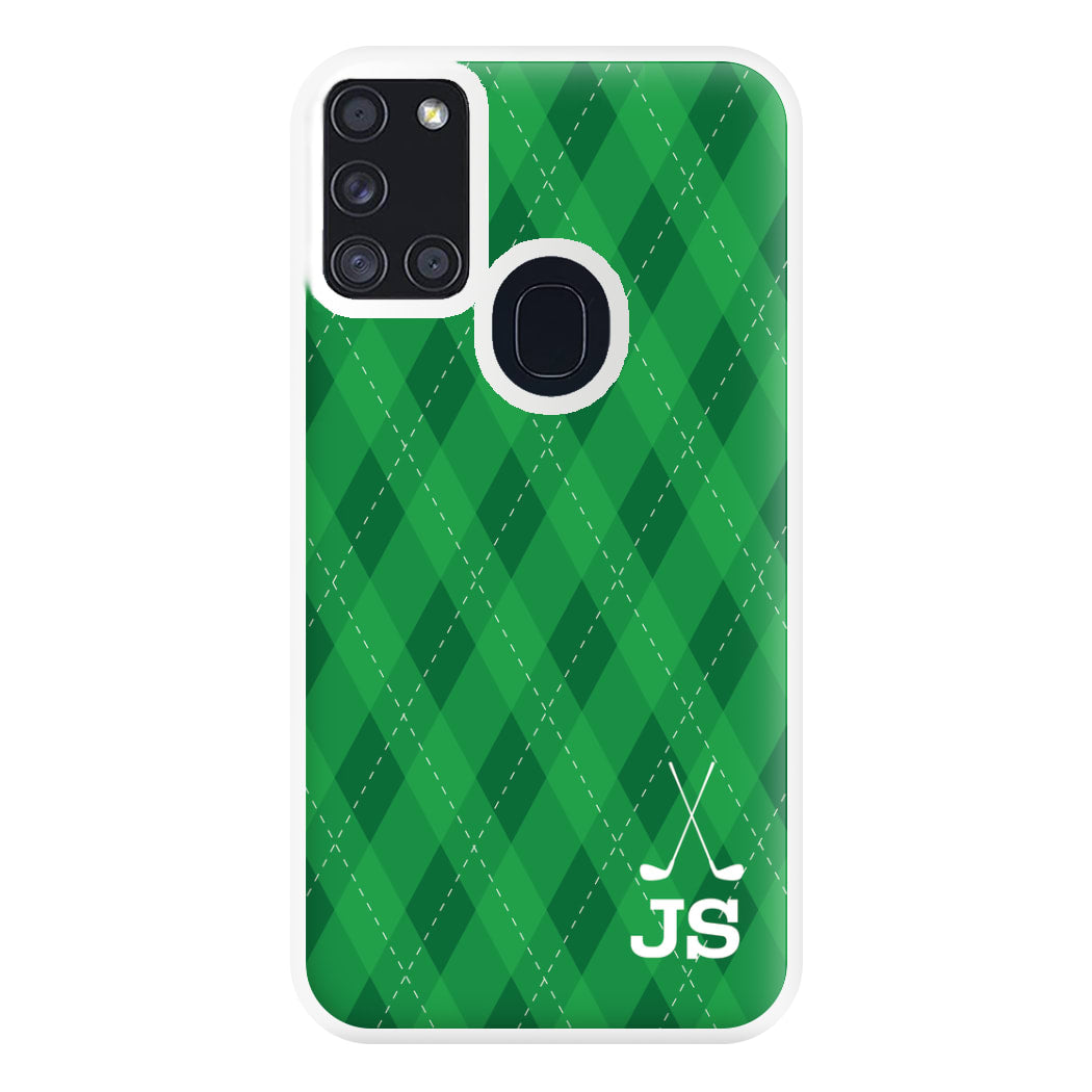 Personalised Golf Pattern Phone Case for Galaxy A21s