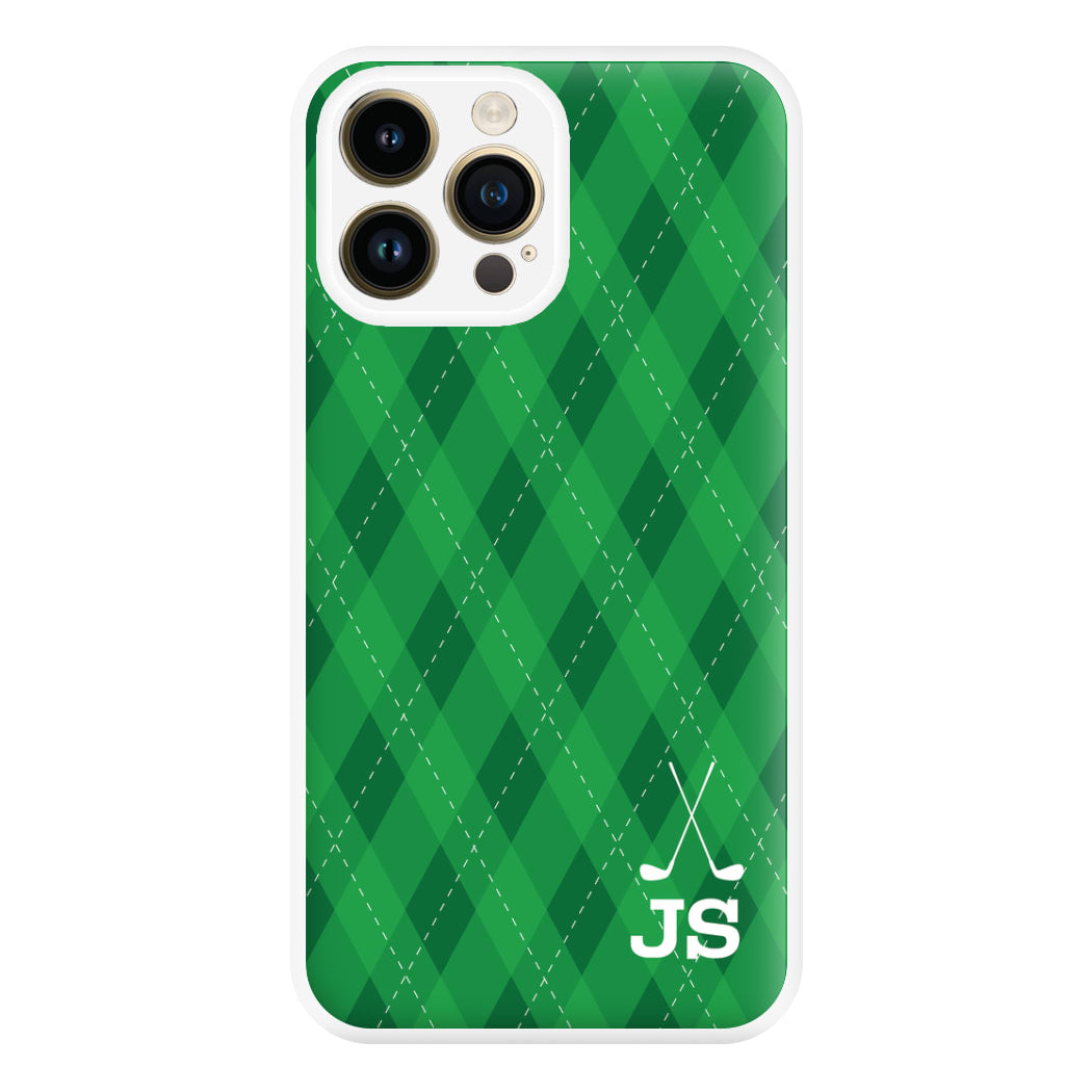 Personalised Golf Pattern Phone Case for iPhone 14 Pro Max