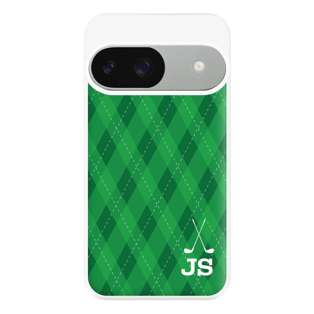 Personalised Golf Pattern Phone Case for Google Pixel 9 / 9 Pro