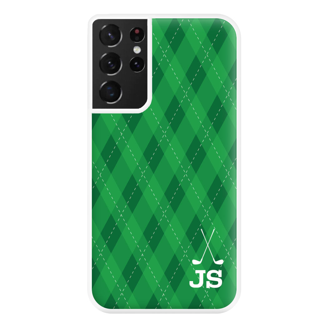 Personalised Golf Pattern Phone Case for Galaxy S21 Ultra