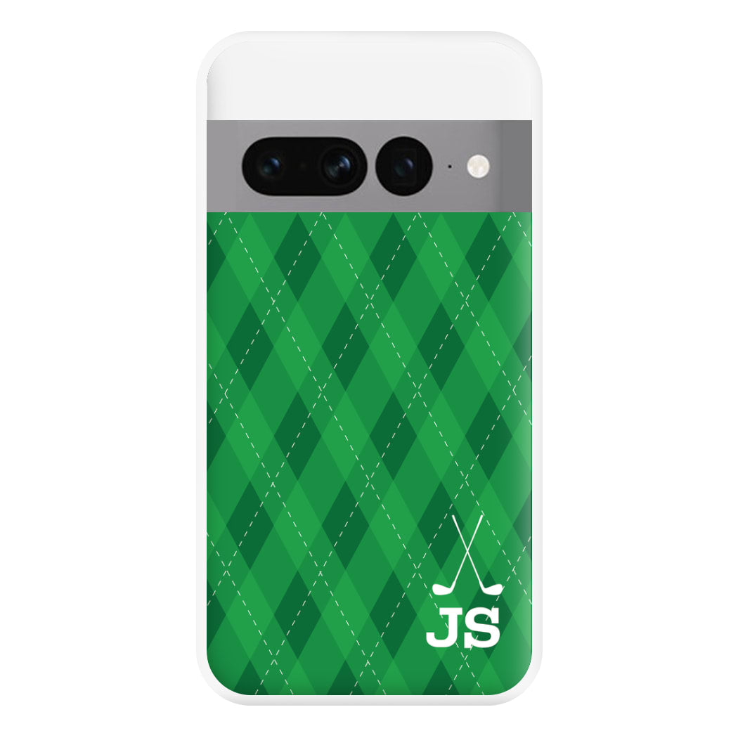 Personalised Golf Pattern Phone Case for Google Pixel 7 Pro