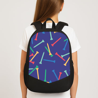 Golf Tees Pattern Large School Bag