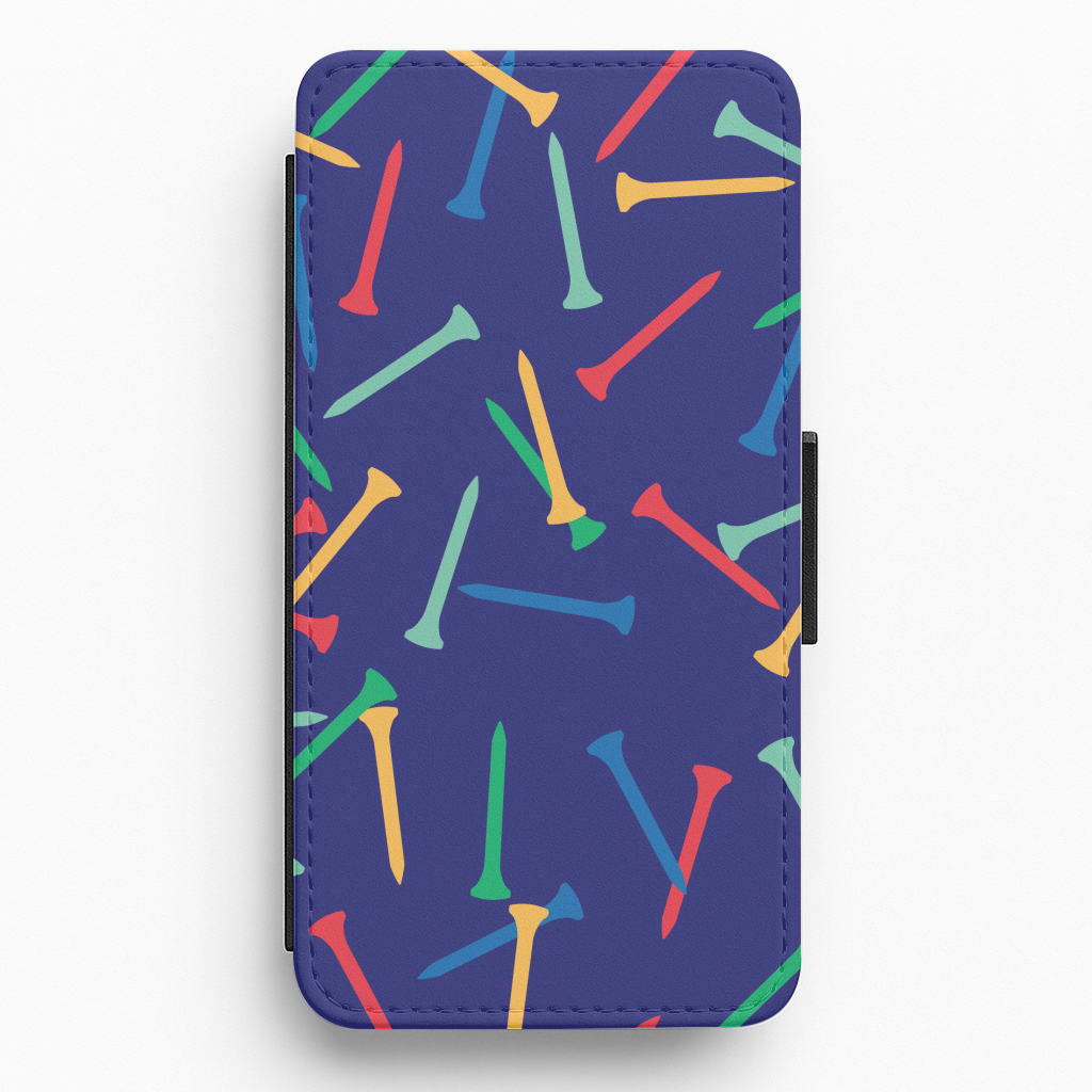 Golf Tees Pattern Flip / Wallet Phone Case