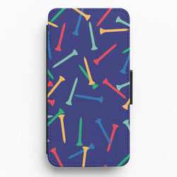 Golf Tees Pattern Flip / Wallet Phone Case
