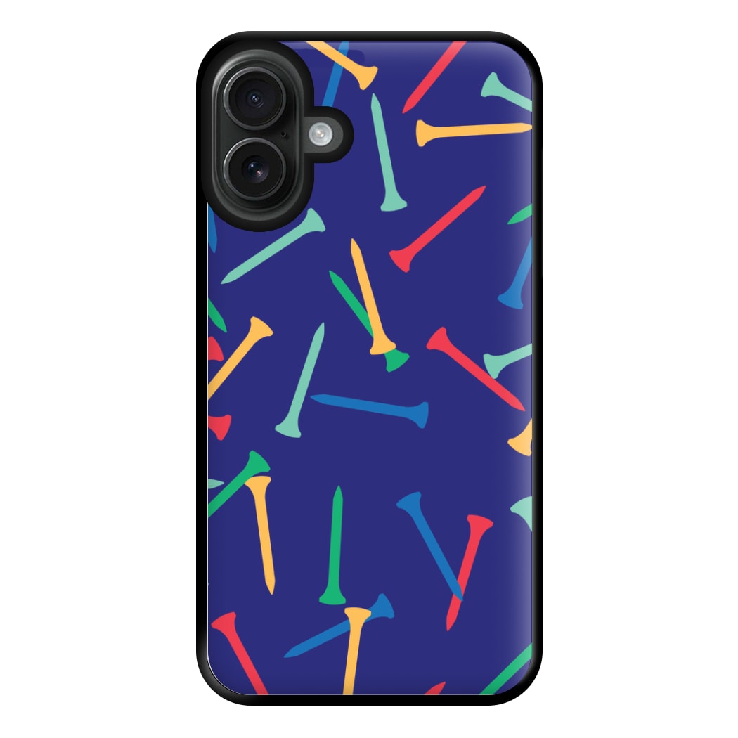 Golf Tees Pattern Phone Case for iPhone 16 Plus