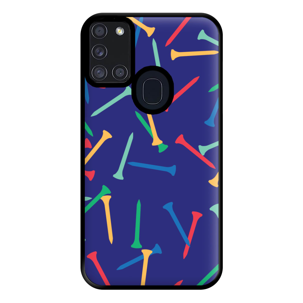 Golf Tees Pattern Phone Case for Galaxy A21s