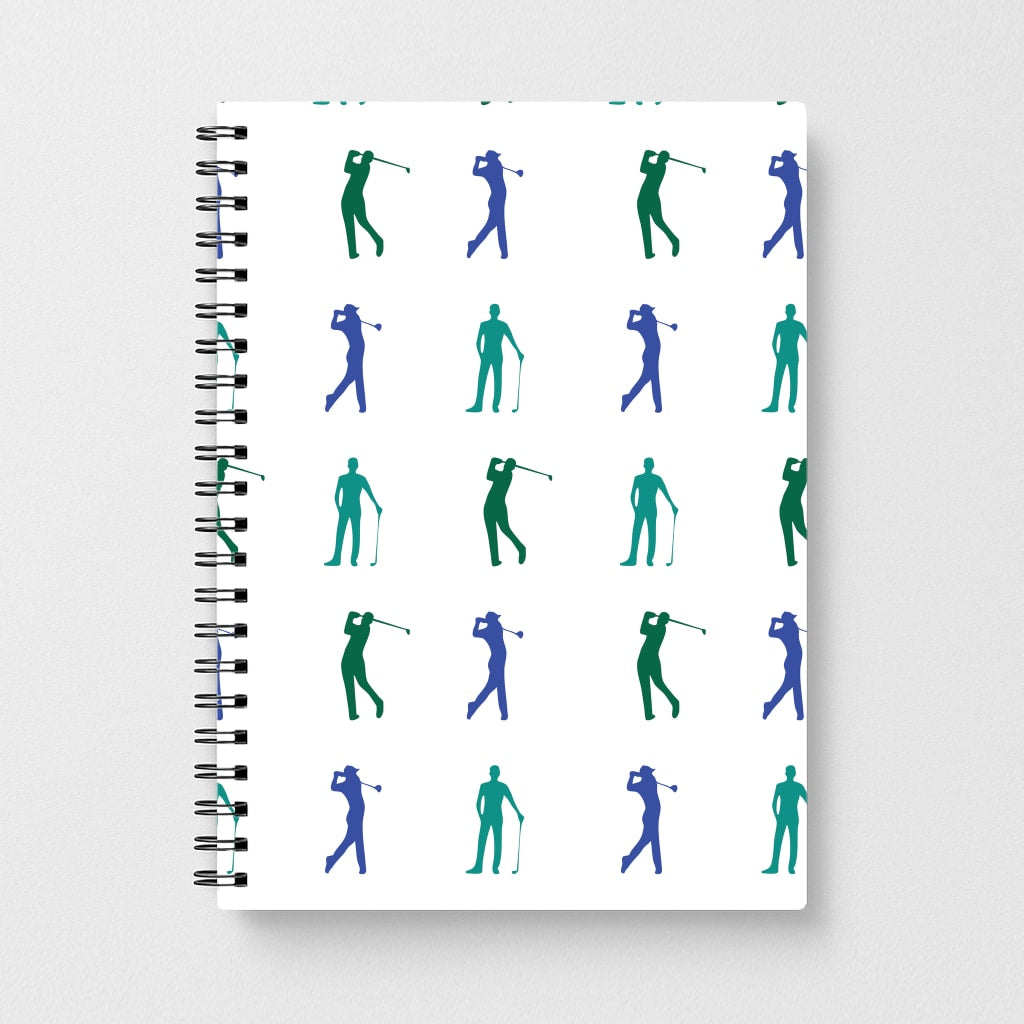 Golfer Silhouettes Pattern Notebook
