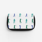 Golfer Silhouettes Pattern Pencil Case