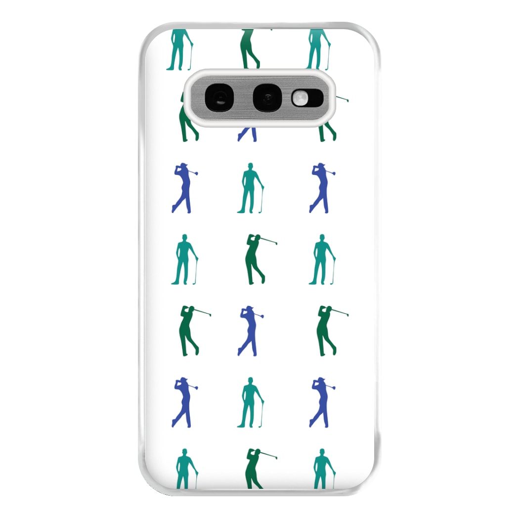 Golfer Silhouettes Pattern Phone Case for Galaxy S10e