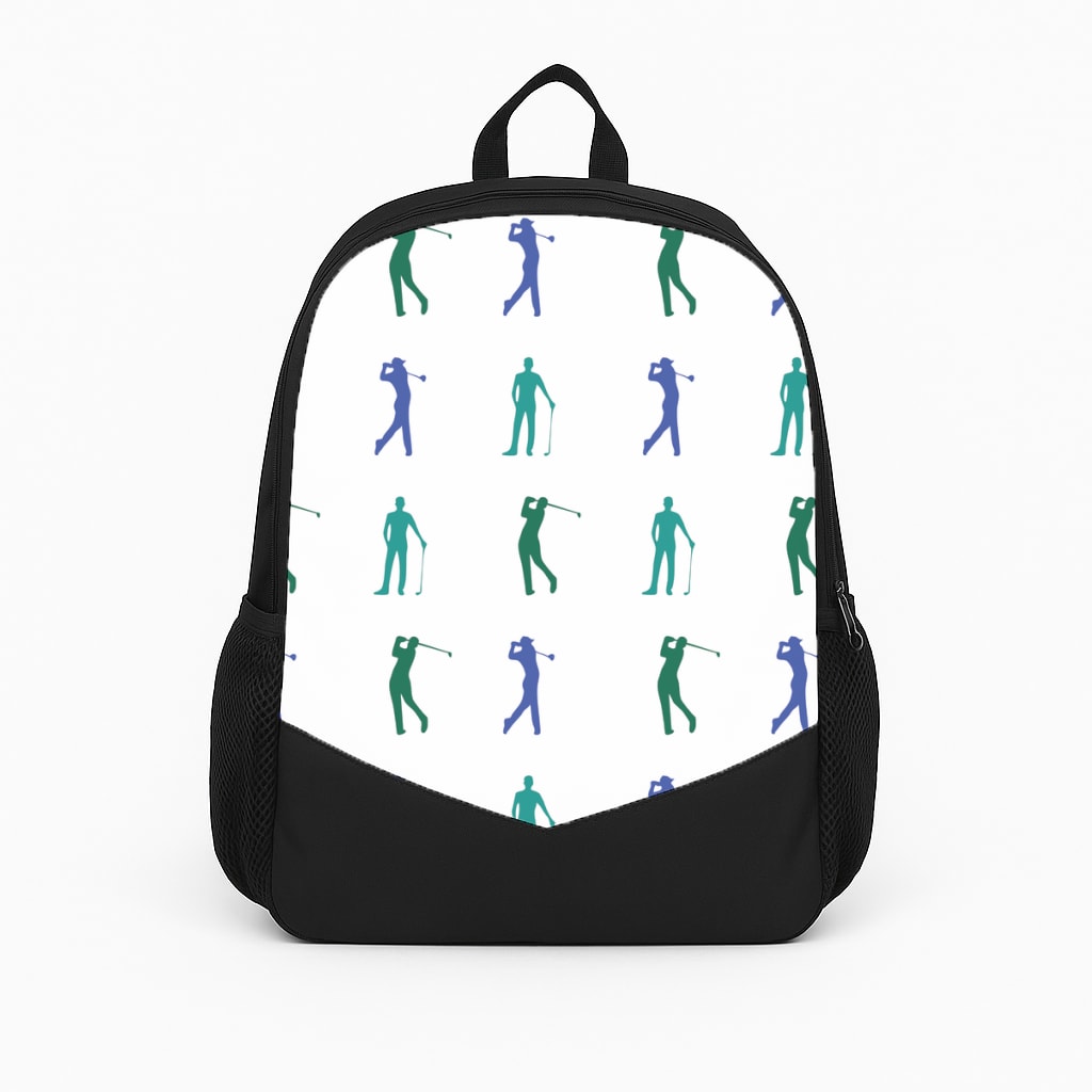 Golfer Silhouettes Pattern Backpack