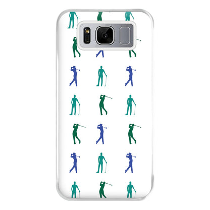 Golfer Silhouettes Pattern Phone Case for Galaxy S8 Plus