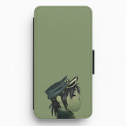 Green 2d Flip / Wallet Phone Case 1