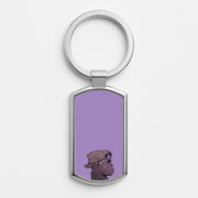 Purple 2d Luxury Keyring 1