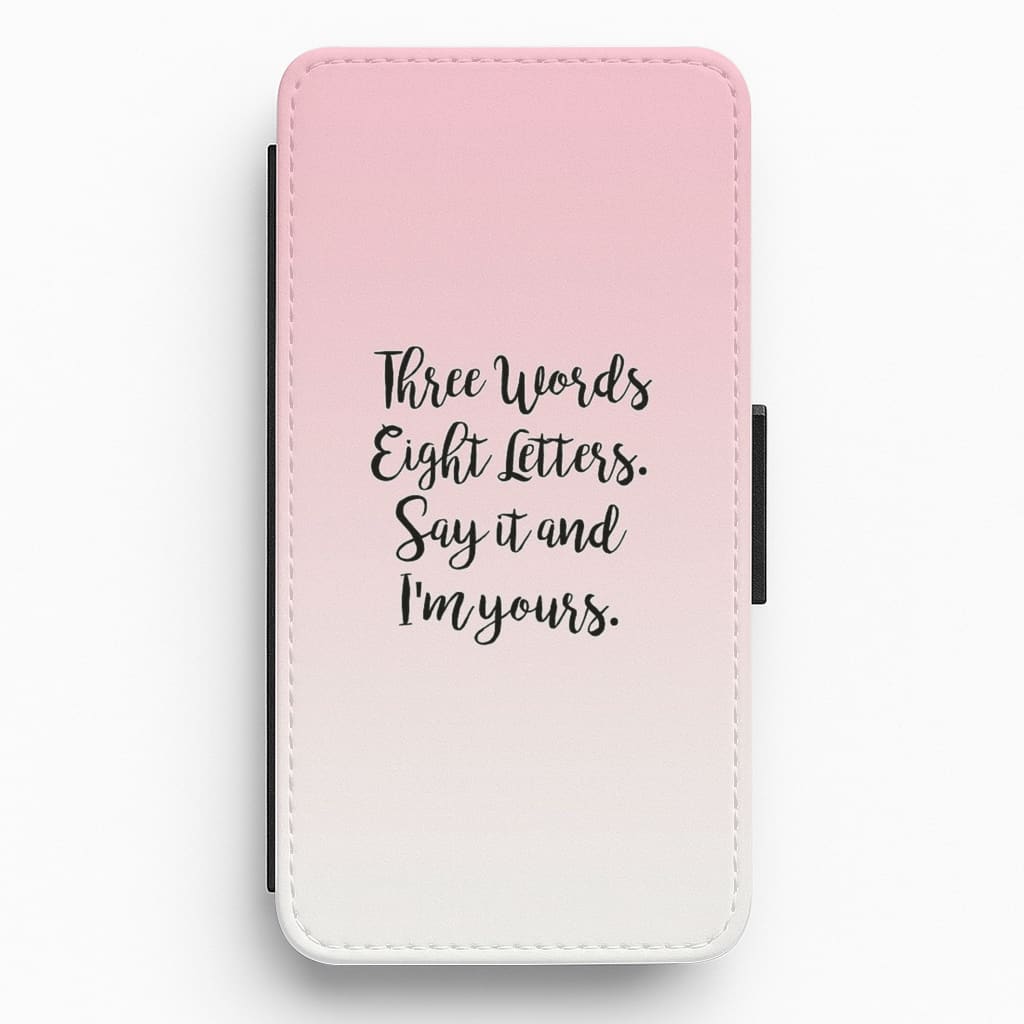 Three Words, Eight Letters - Gossip Flip Wallet Phone Case