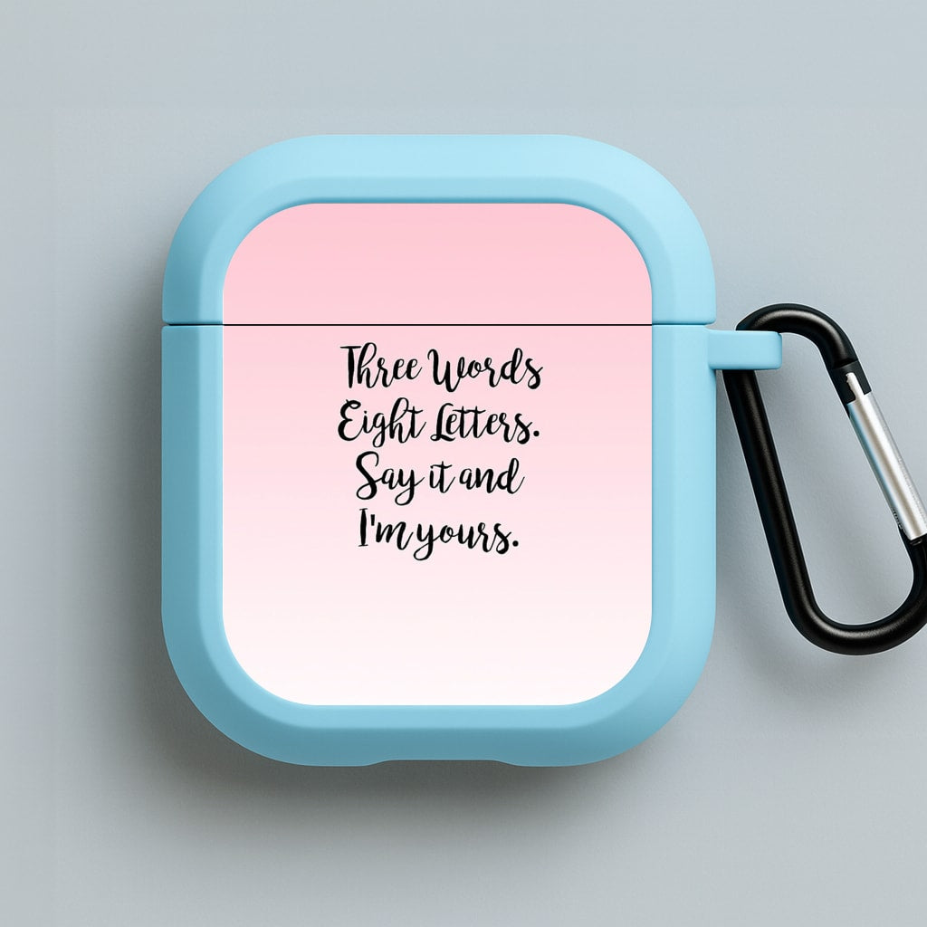 Three Words, Eight Letters - Gossip Blue AirPods Case