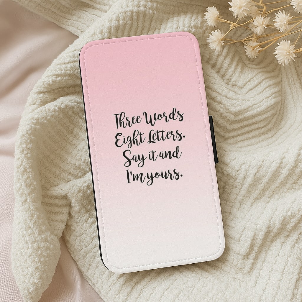 Three Words, Eight Letters - Gossip Flip Wallet Phone Case