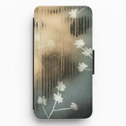 Faded Flora Pattern Flip / Wallet Phone Case 1