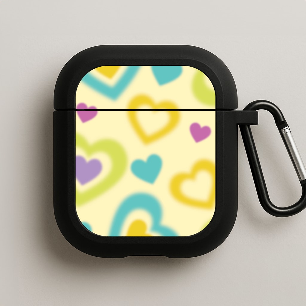Multicoloured Hearts Gradient Pattern AirPods Case