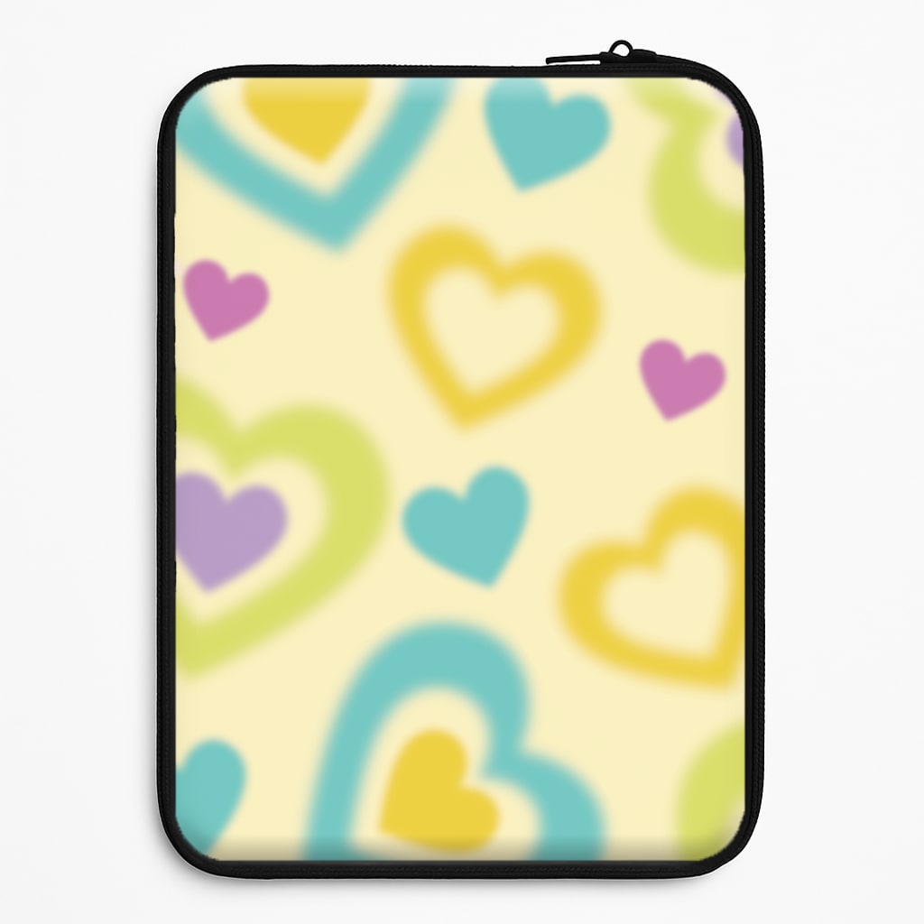 Multicoloured Hearts Gradient Pattern Laptop Sleeve