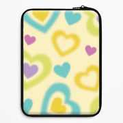 Multicoloured Hearts Gradient Pattern Laptop Sleeve 1