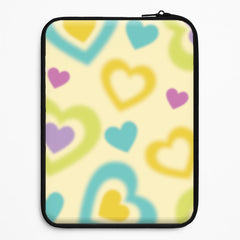 Multicoloured Hearts Gradient Pattern Laptop Sleeve