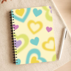 Multicoloured Hearts Gradient Pattern Notepad