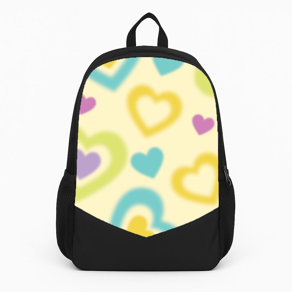 Multicoloured Hearts Gradient Pattern Backpack