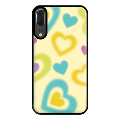 Multicoloured Hearts Gradient Pattern Phone Case for Huawei P20