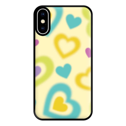 Multicoloured Hearts Gradient Pattern Phone Case for iPhone XS Max