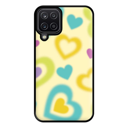 Multicoloured Hearts Gradient Pattern Phone Case for Galaxy A12