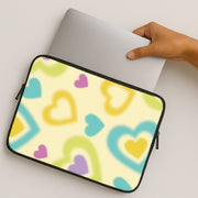 Multicoloured Hearts Gradient Pattern Laptop Sleeve 2