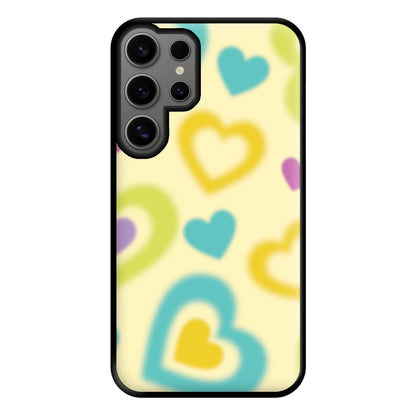 Multicoloured Hearts Gradient Pattern Phone Case for Galaxy S24 Ultra