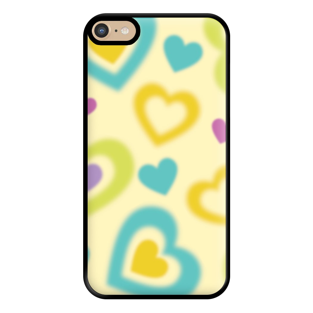 Multicoloured Hearts Gradient Pattern Phone Case for iPhone 6 Plus / 7 Plus / 8 Plus