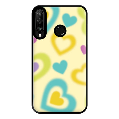 Multicoloured Hearts Gradient Pattern Phone Case for Huawei P30 Lite