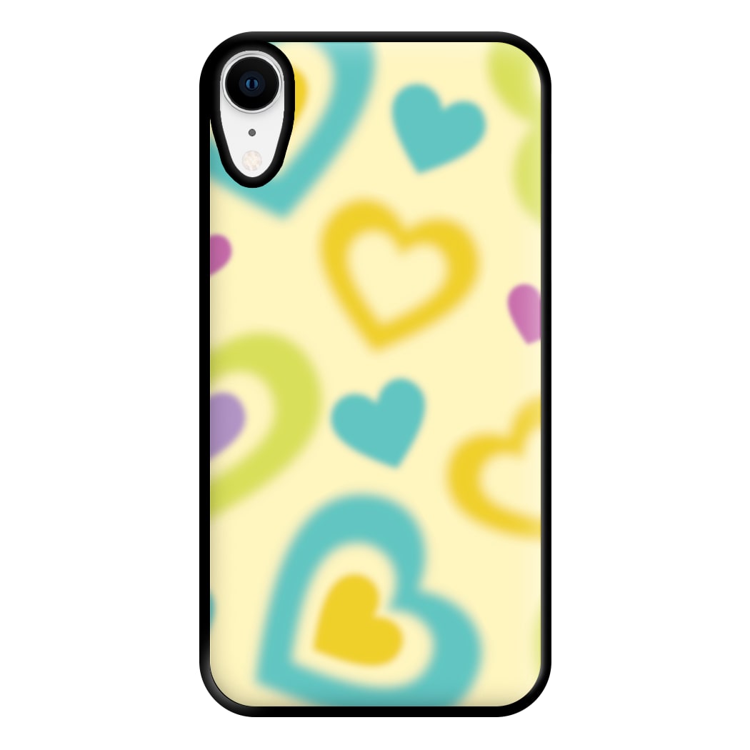 Multicoloured Hearts Gradient Pattern Phone Case for iPhone XR