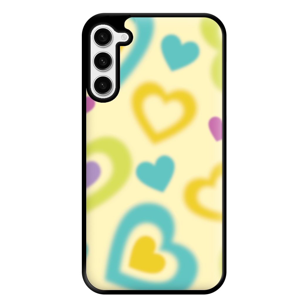 Multicoloured Hearts Gradient Pattern Phone Case for Galaxy S23 Plus