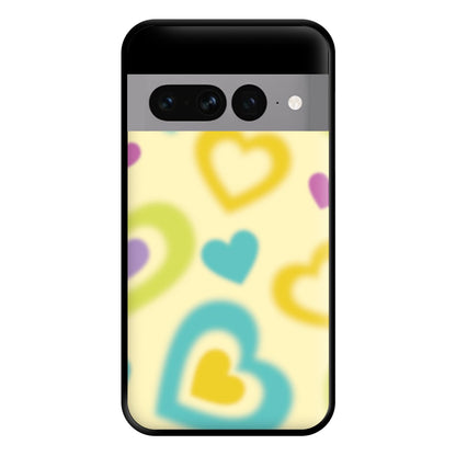 Multicoloured Hearts Gradient Pattern Phone Case for Google Pixel 7 Pro
