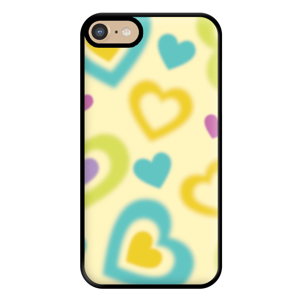 Multicoloured Hearts Gradient Pattern Phone Case for iPhone 6 / 7 / 8 / SE