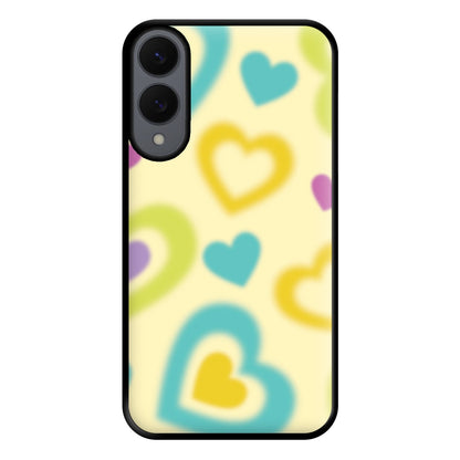Multicoloured Hearts Gradient Pattern Phone Case for Galaxy S25 Edge