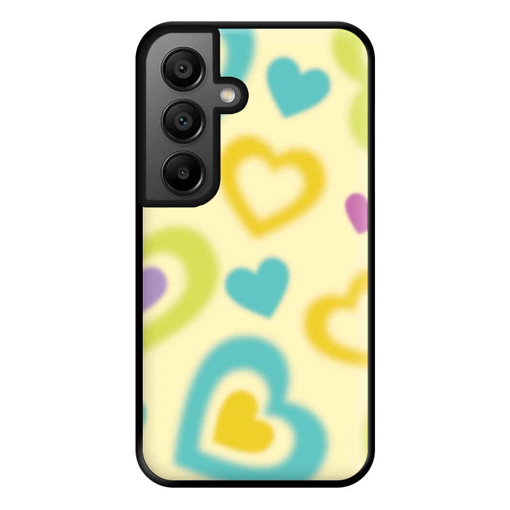 Multicoloured Hearts Gradient Pattern Phone Case for Galaxy A56