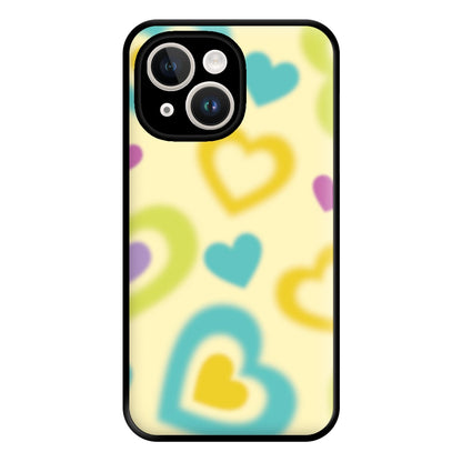 Multicoloured Hearts Gradient Pattern Phone Case for iPhone 14 Plus