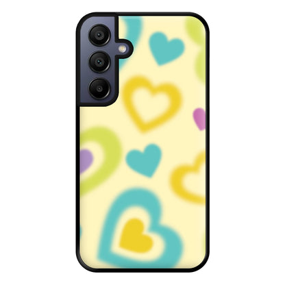 Multicoloured Hearts Gradient Pattern Phone Case for Galaxy A16